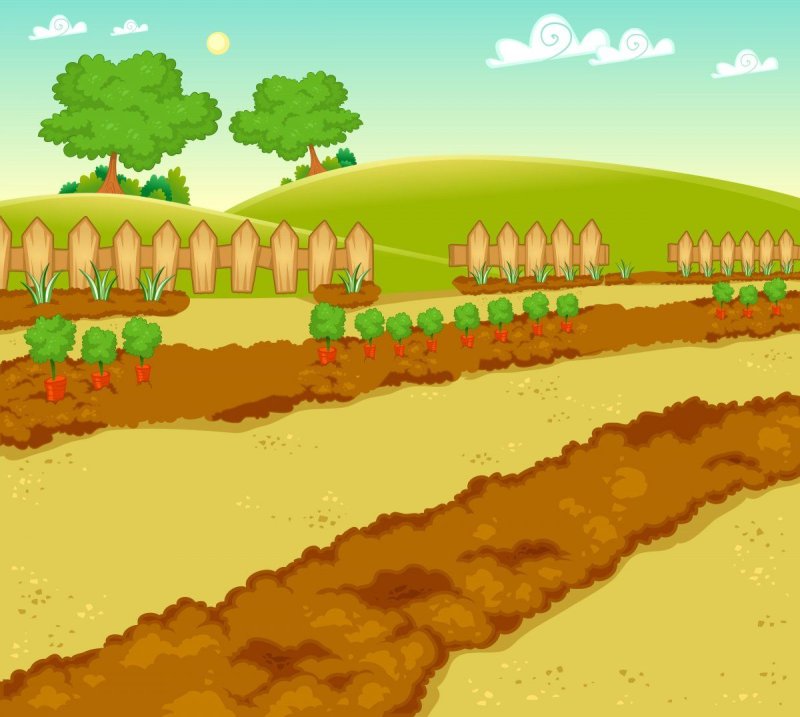 Огород мультяшная