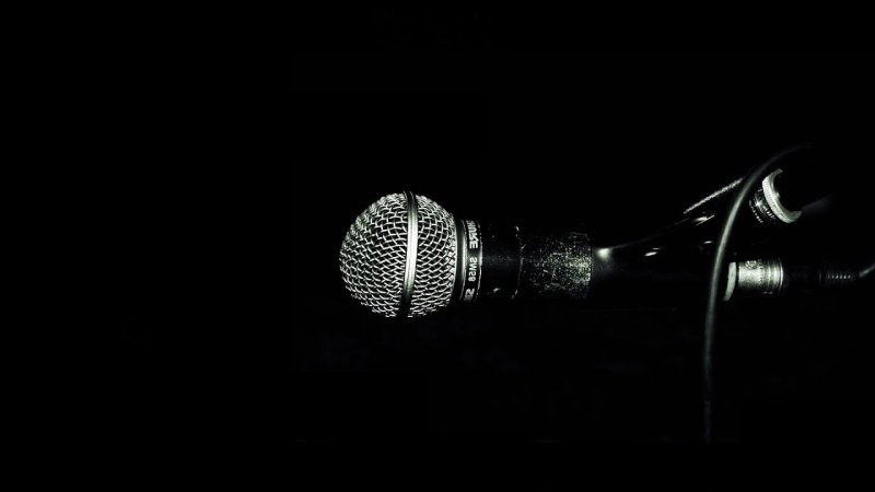 Красивый студийный микрофон