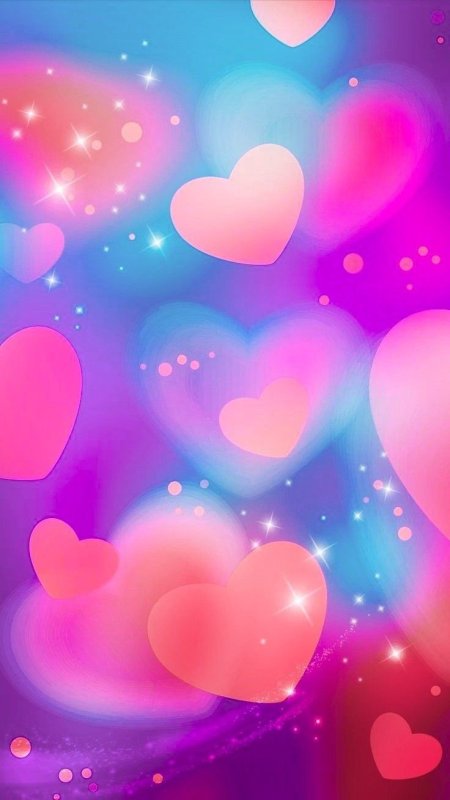 Сердечки фон