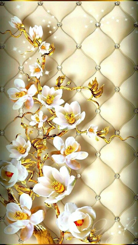 Цветы с золотом