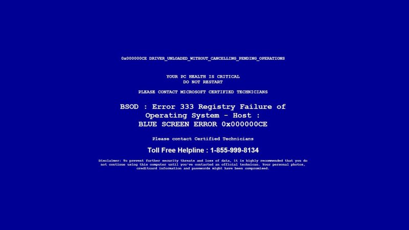 Экран смерти на компьютере