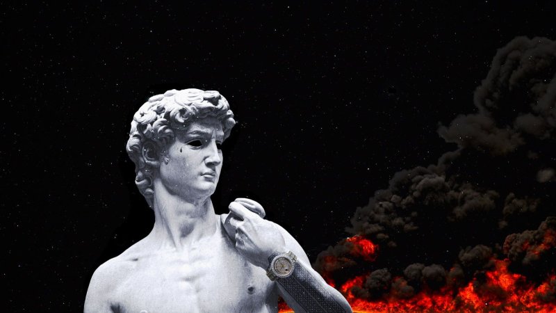 Давид Микеланджело vaporwave