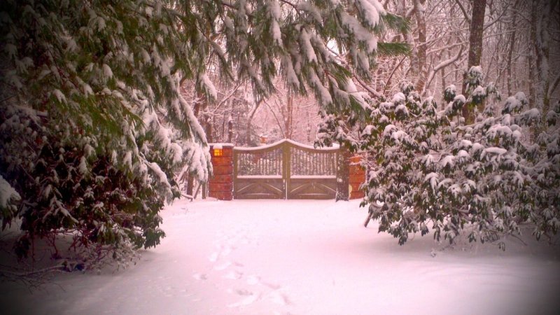 Зимний пейзаж из окна