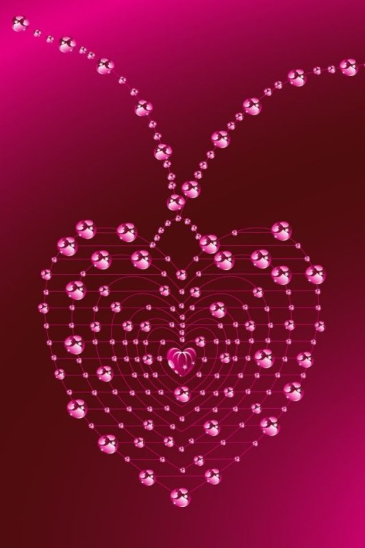 Переливающиеся сердечки