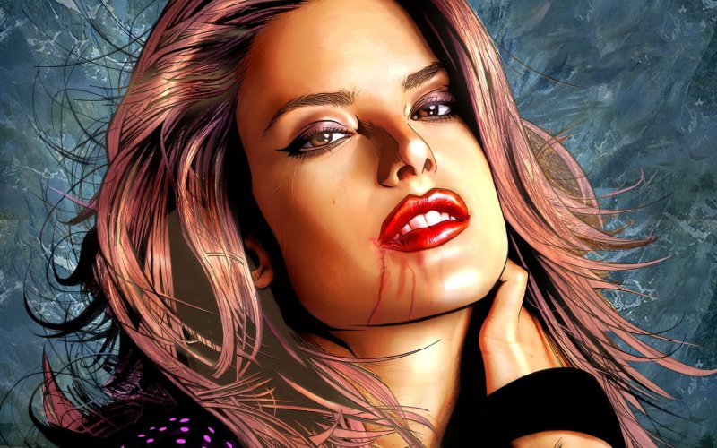 Женское лицо арт