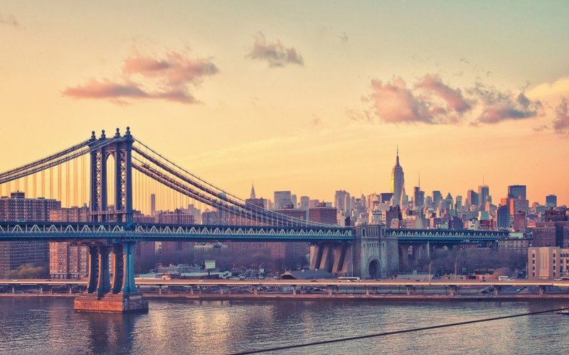 Нью Йорк Эстетика Бруклинский мост