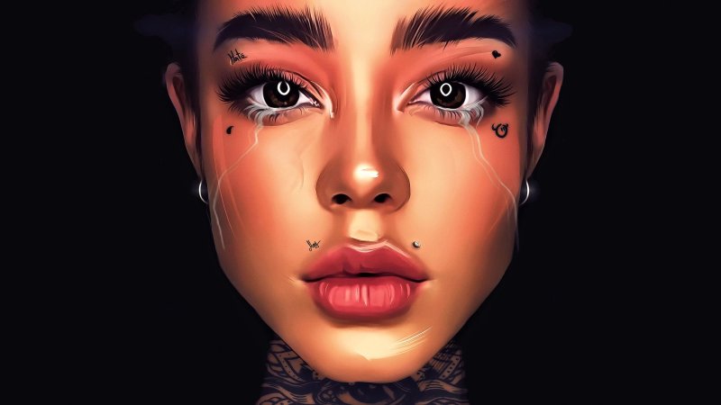 Лицо девушки арт