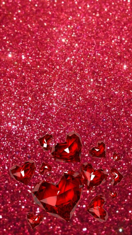 Красный с блестками