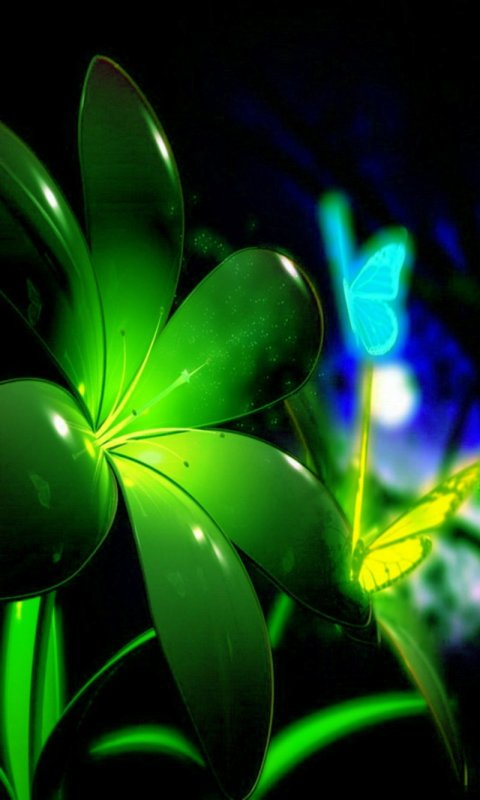 Зелёные обои на телефон