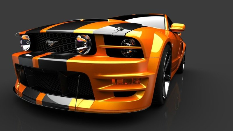 Ford Mustang Shelby gt500 оранжевый