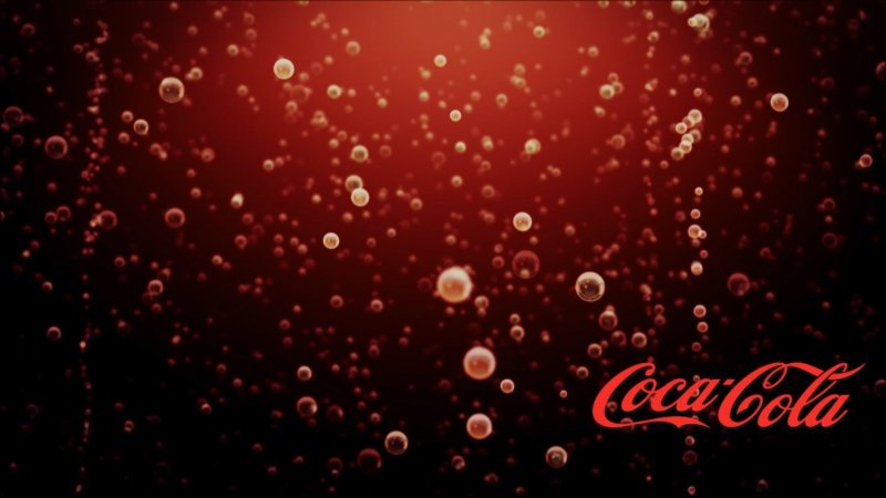 Coca Cola на Красном фоне