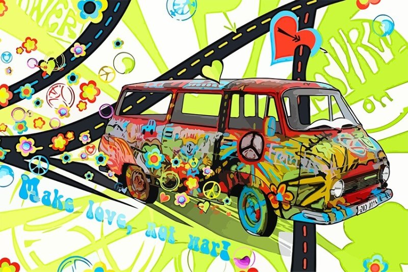 Хиппи живопись 2020