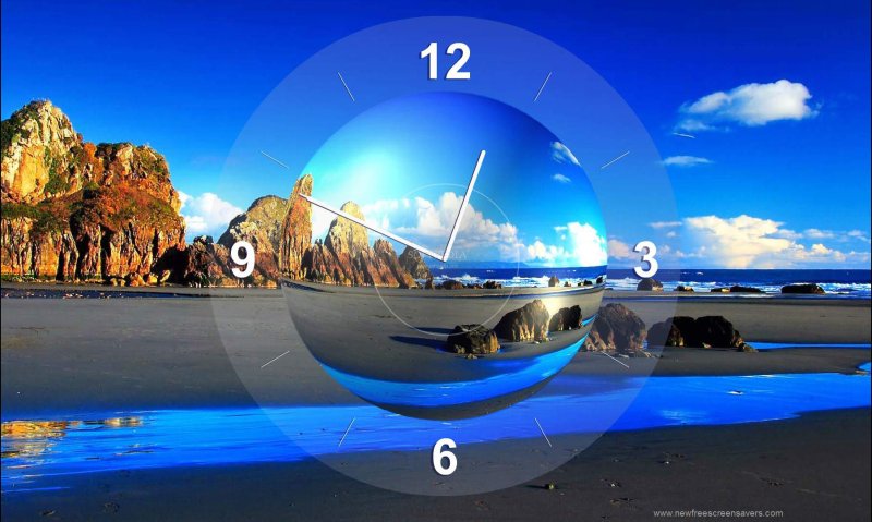 Экранная заставка часы