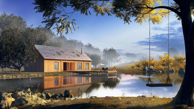 Дом Гилбертов у озера