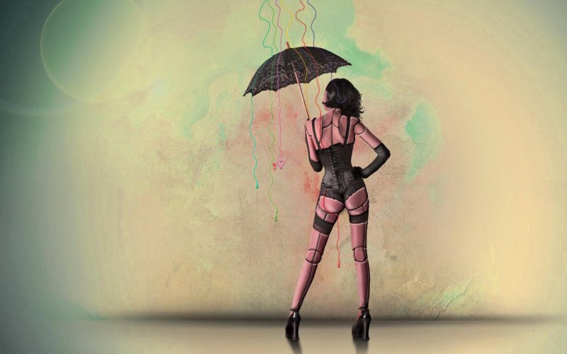 Девушка с зонтом