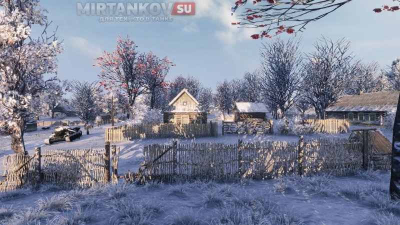 Зимний пейзаж деревня