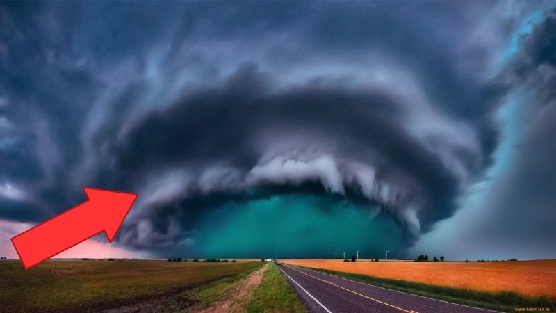 Торнадо Небраска США шторм тучи молнии