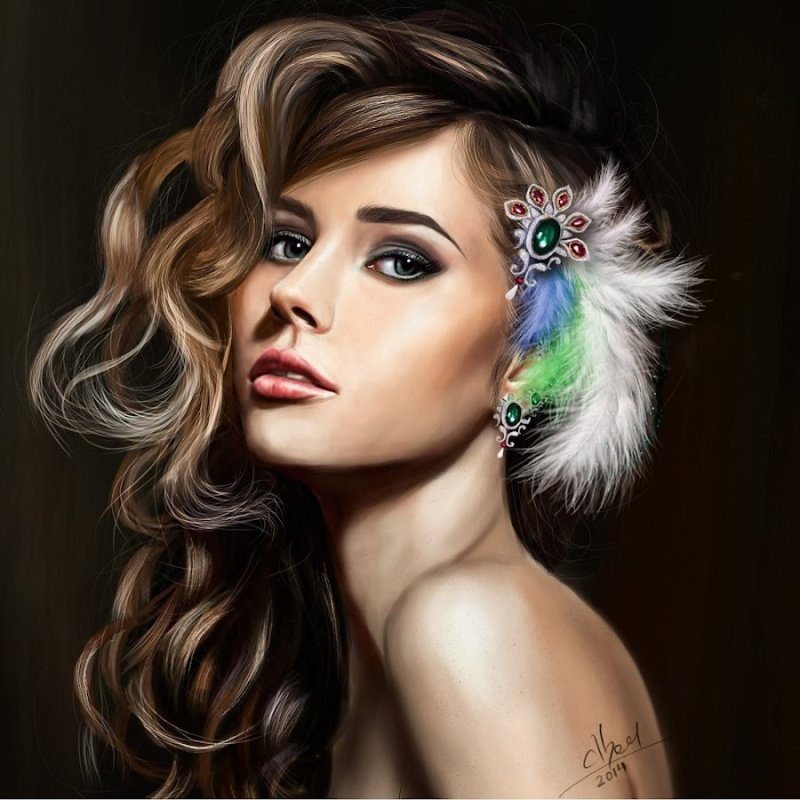 Девушка с красивым макияжем