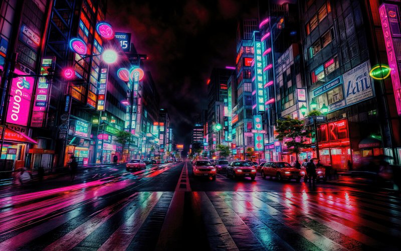 Аниме фон улица Токио