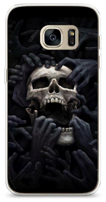 Череп на черном фоне