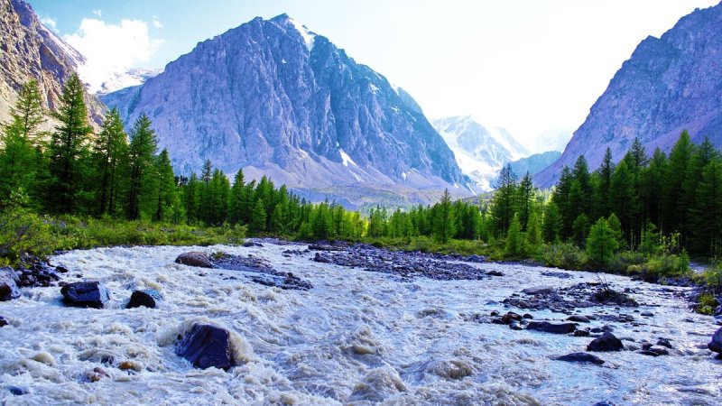 Ледник Актру горный Алтай