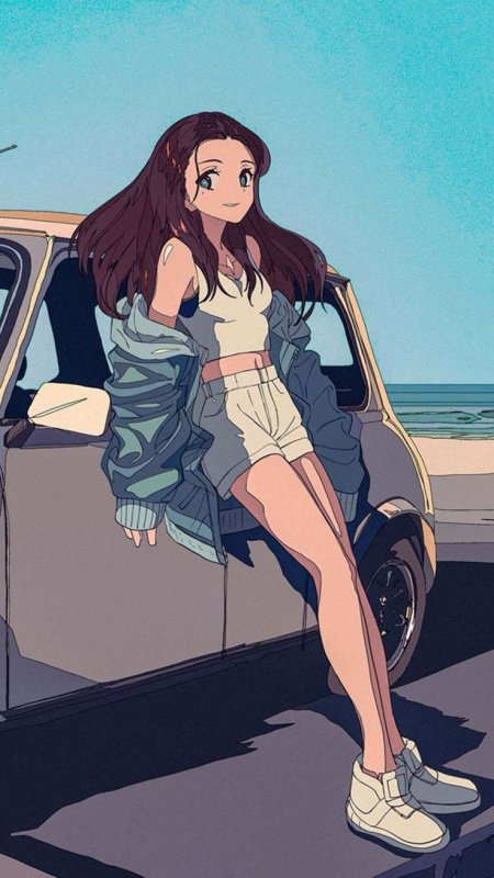 Девушка в стиле аниме