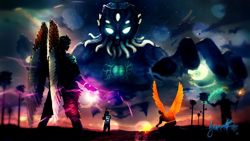 Террария обои Мун Лорд
