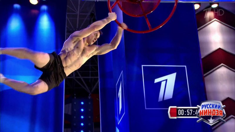 Алексей Столяров на шоу русский ниндзя