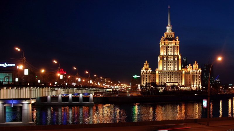 Ночная Москва 4k