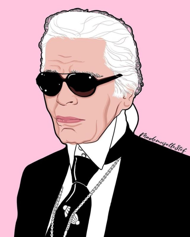 Карл Лагерфельд портрет