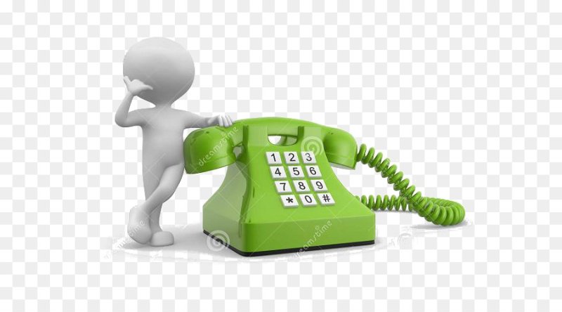 Человечек с телефоном для презентации