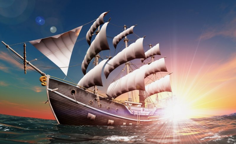 Красивый корабль