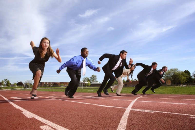 Человек на старте