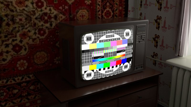 Экран советского телевизора