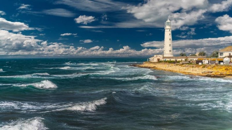 Крым море Маяк Тарханкут