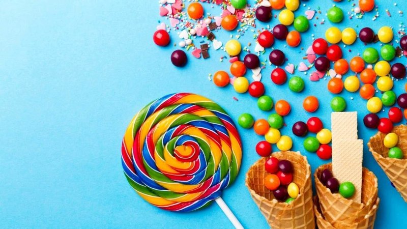 Яркие конфеты