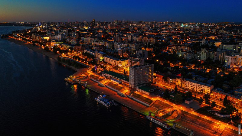 Ночная набережная Самара