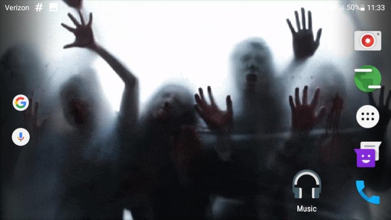 Зомби за стеклом на рабочий стол