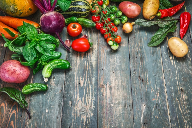 Овощи на столе
