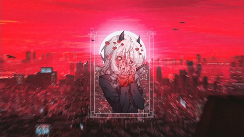 Заставка на рабочий стол аниме Эстетика