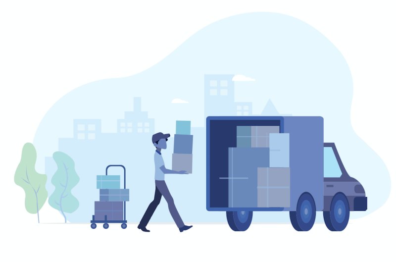 Доставка иллюстрация