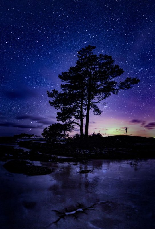 Красивый ночной пейзаж