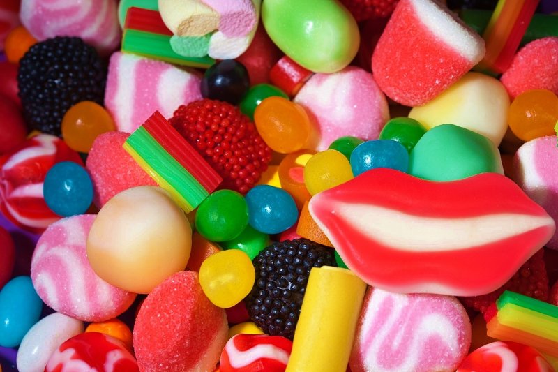 Разноцветные конфеты сладости