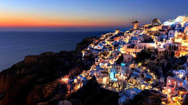 Греция улочки Санторини