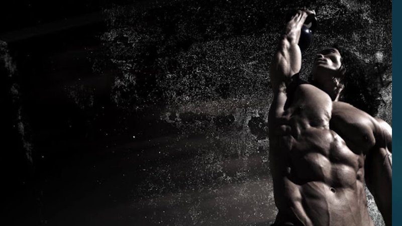 Мужское тело на черном фоне