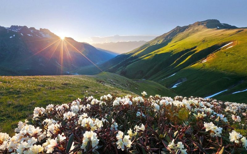 Северная Осетия горы Альпийские Луга