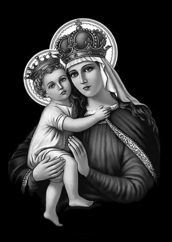 Икона Богоматери Казанская гравировка