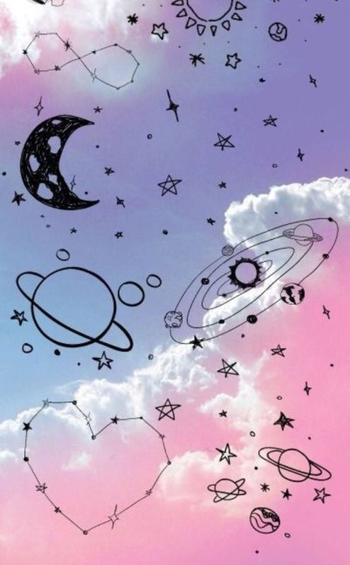 Космические обои на телефон для девочек