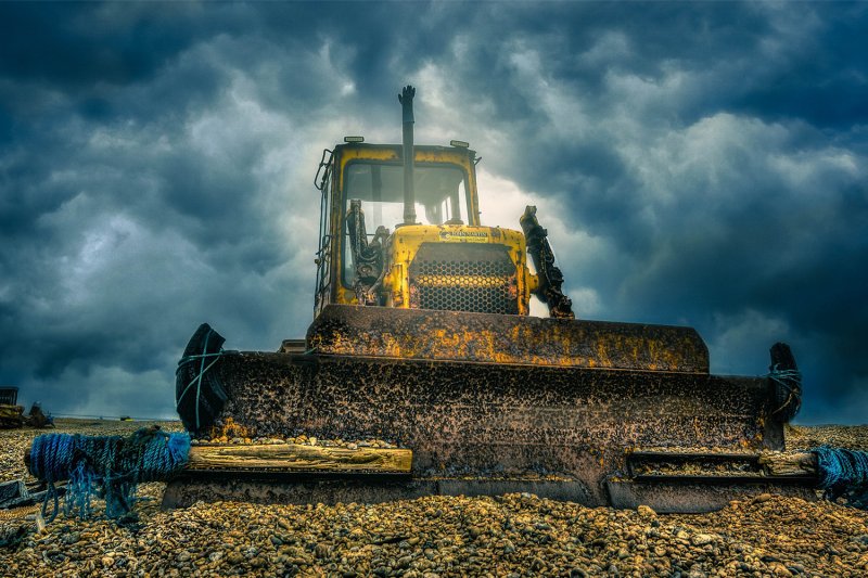 Красивый бульдозер