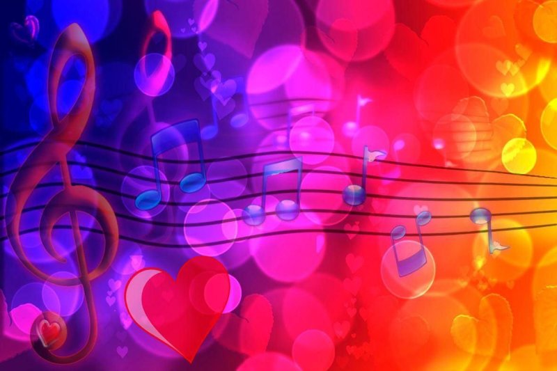 Красивый фон с нотами